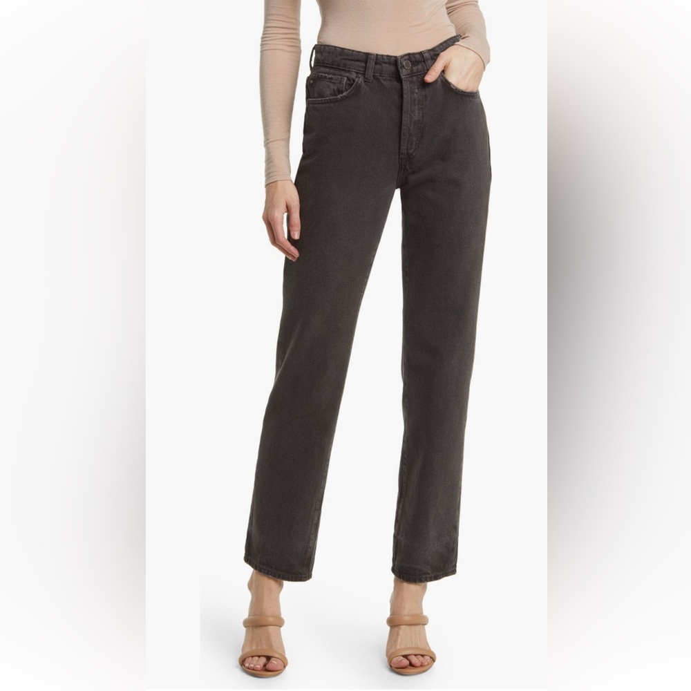 AG Adriano Goldschmied Women's Black Jeans High Rise Straight Leg